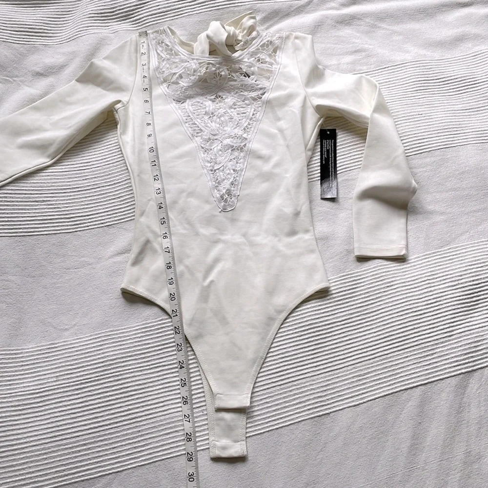 WYLDR Ivory Sacred Bodysuit With Lace XS - Picture 6 of 7